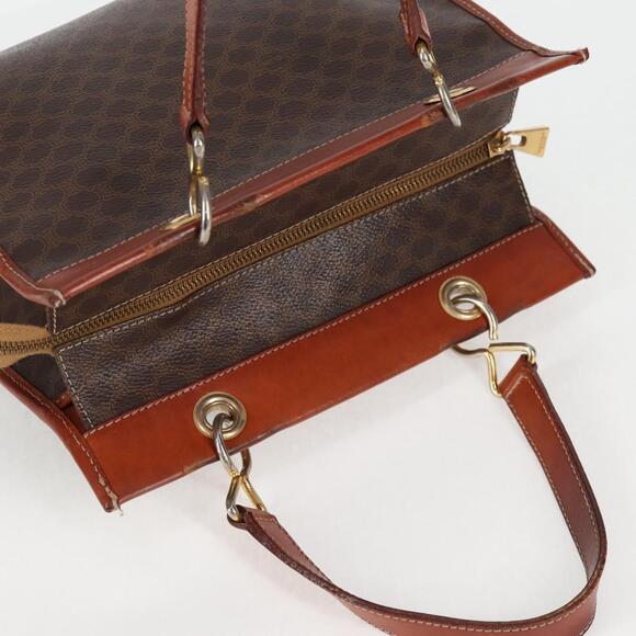 CELINE Macadam Canvas Shoulder Bag Pvc Brown - Picture 6 of 12